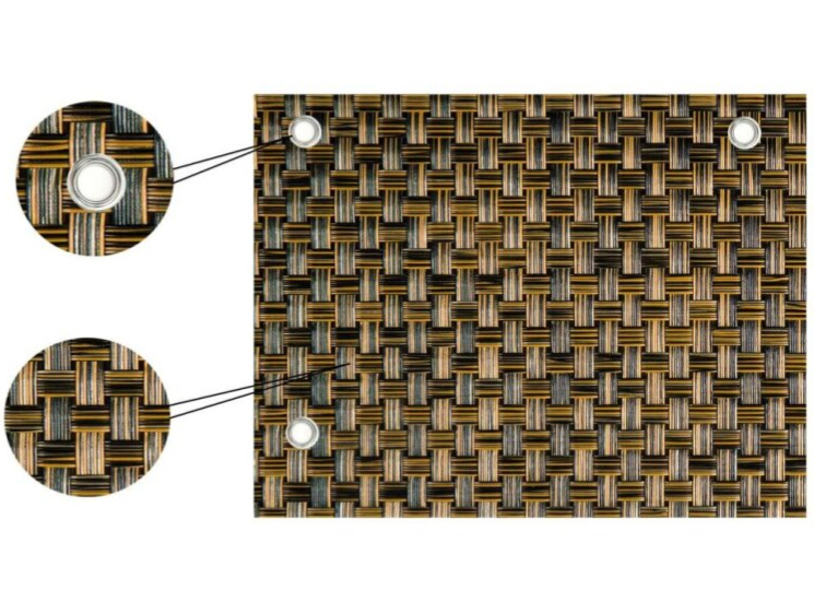 Balkonová ratanová zástěna s očky PORI výška 90 cm, 100 cm - cena za 1 běžný metr hnědá MyBestHome