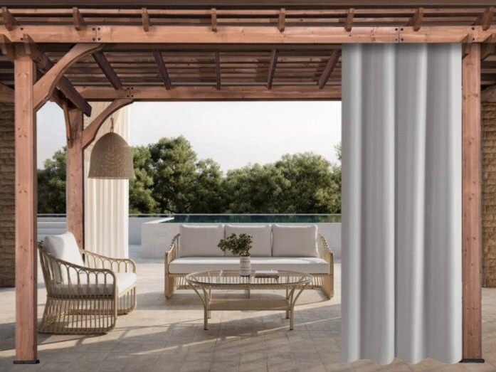 Venkovní zahradní závěs s tunýlkem JAMAICA color 03 světle šedá, různé rozměry MyBestHome