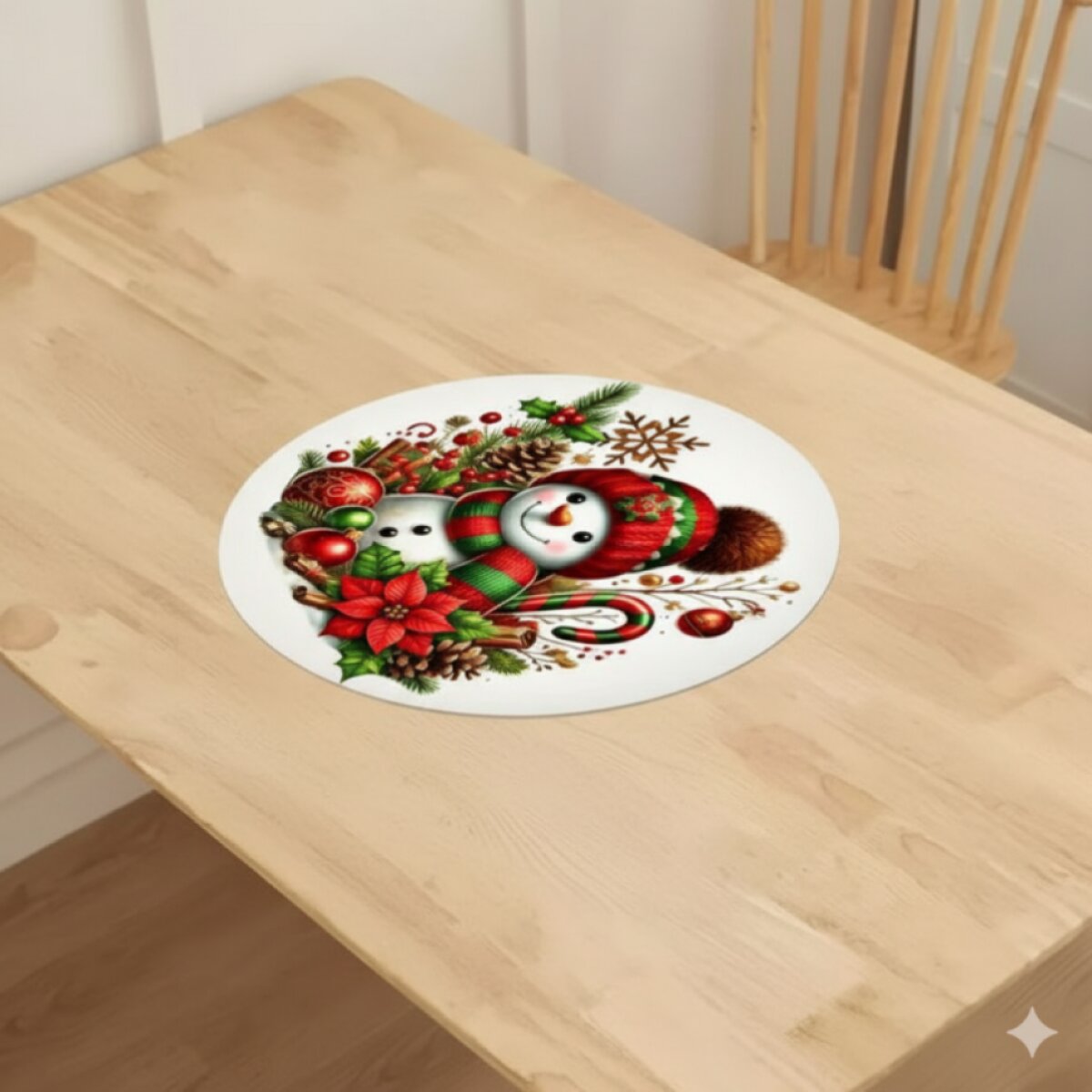 Vánoční dekorační ubrousek MERRY CHRISTMAS I. Ø 38 cm