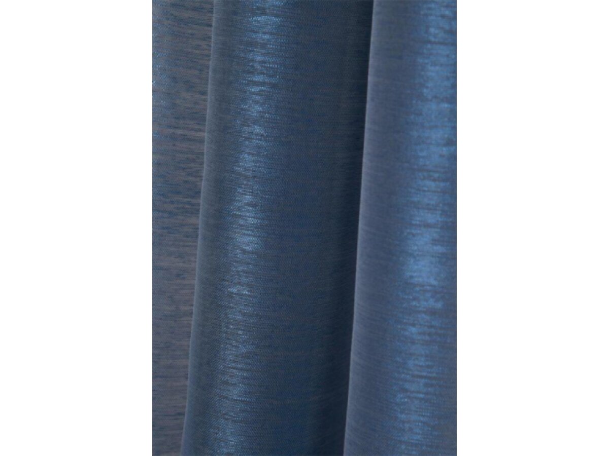 Dekorační dlouhá záclona s řasící páskou WOOD modrá 140x245 cm (cena za 1 kus) MyBestHome