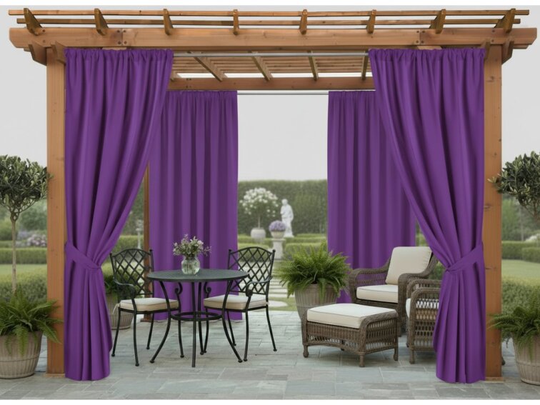 Venkovní zahradní závěs s tunýlkem JAMAICA color 29 fialová, různé rozměry MyBestHome