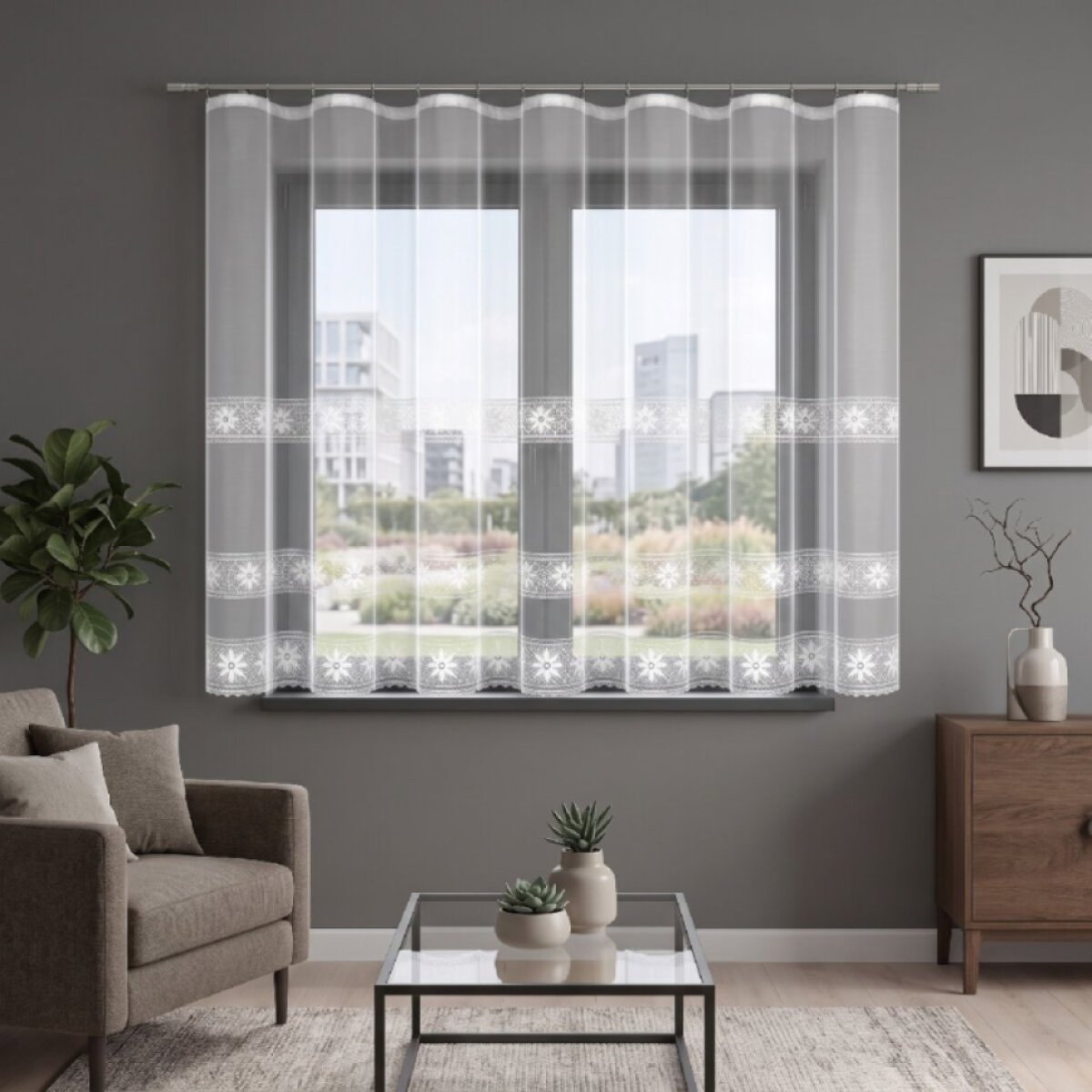 Dekorační žakárová záclona s řasící páskou ASHIRA 160 bílá 300x160 cm MyBestHome