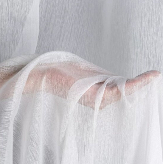 Dekorační dlouhá záclona s kroužky s jemnou stukturou STELLA 350x250 cm bílá MyBestHome