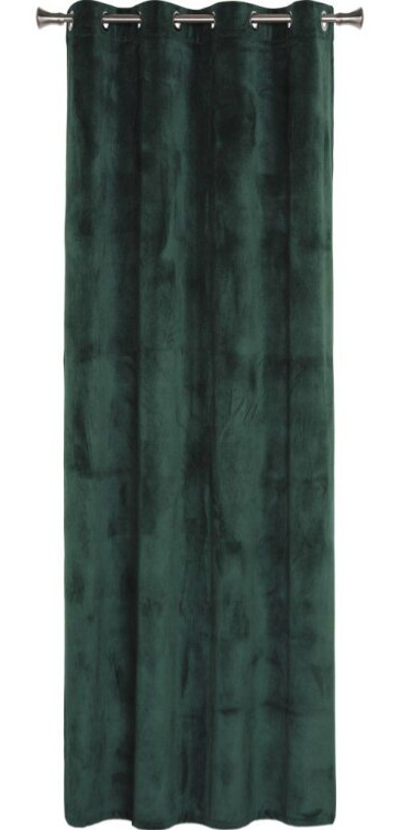 Dekorační závěs s kroužky VELVET 140x260 cm, zelená (cena za 1 kus) MyBestHome