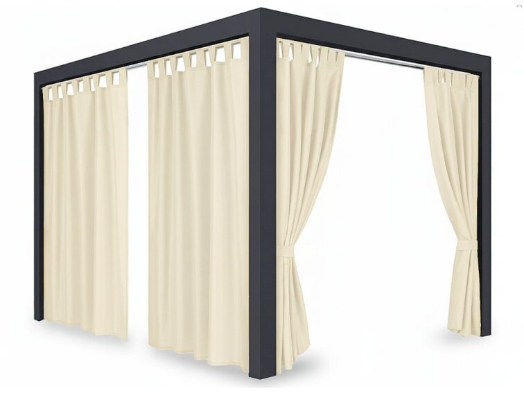 Venkovní zahradní závěs s poutky PORTO krémová 06 různé rozměry Mybesthome
