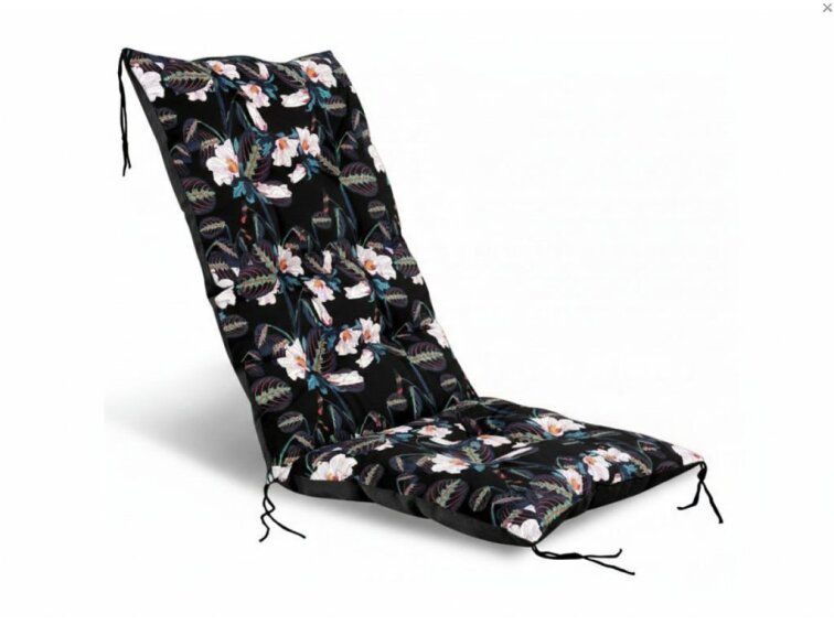 Zahradní prošívaný podsedák na židli s opěrkou 50x50x80 cm CALLUM vzor 97 Mybesthome