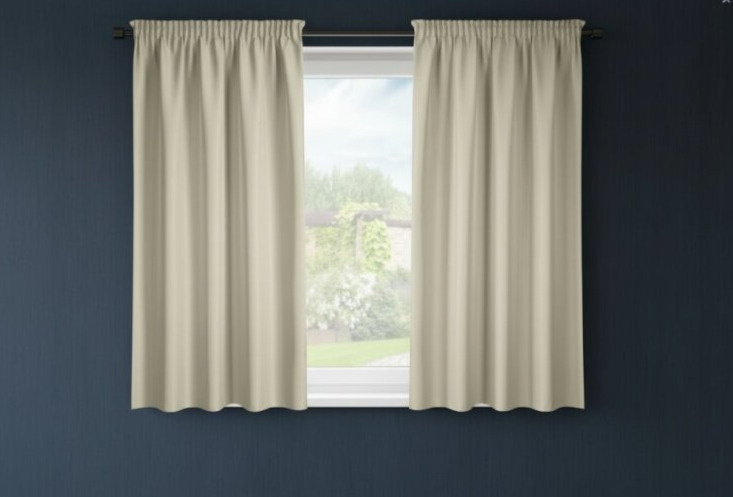 Dekorační krátký závěs s řasící páskou SAMARA světlá béžová 140x175 cm (cena za 1 kus) MyBestHome