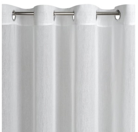 Dekorační dlouhá záclona s kroužky s jemnou stukturou STELLA 350x250 cm bílá MyBestHome