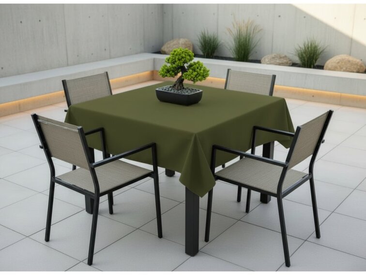 Venkovní čtvercový ubrus TERRA color 18 tmavě zelená, různé rozměry Mybesthome