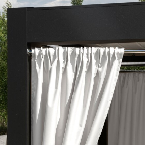 Venkovní zahradní závěs s kroužky GARDENIA TAPE bílá, šířka 140 cm výška různé rozměry Mybesthome