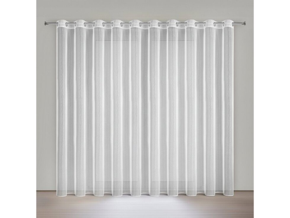Dekorační voálová záclona s mírným leskem s kroužky SYLVA 350x250 cm MyBestHome