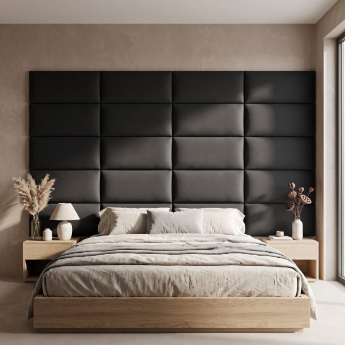 Čalouněný nástěnný panel různé rozměry x šířka 30 cm lahvově zelená obdélník MyBestHome