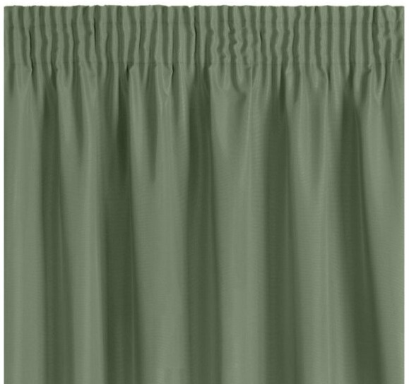 Dekorační krátký závěs s řasící páskou SAMARA olivová 140x175 cm (cena za 1 kus) MyBestHome