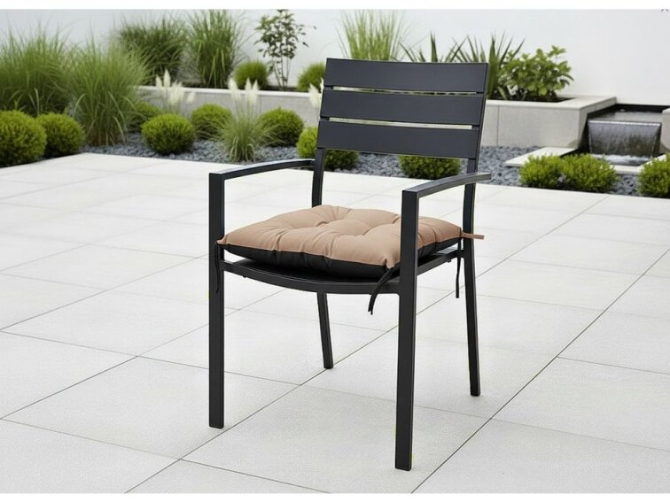 Zahradní prošívaný podsedák na židli JACOB color 21 béžová 45x45 cm Mybesthome