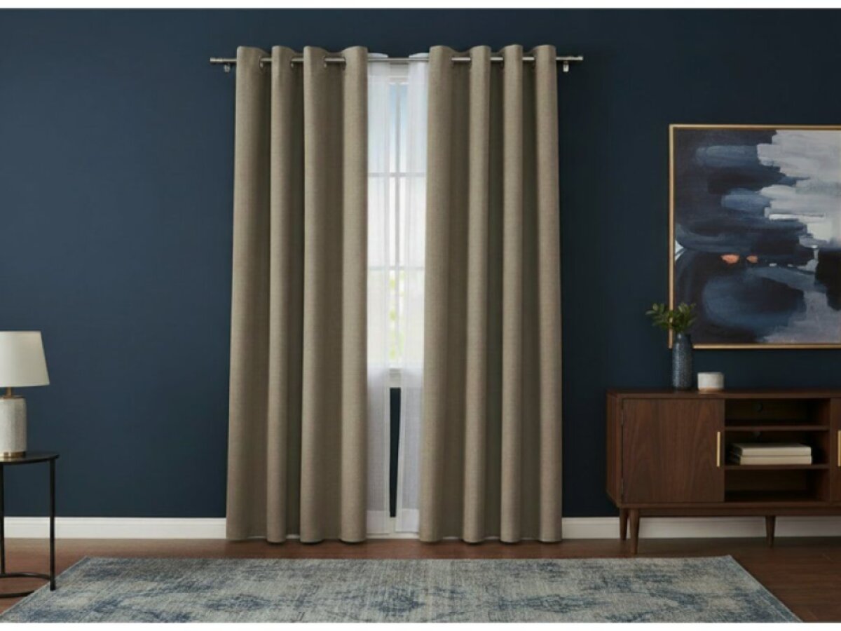 Dekorační zatemňující závěs SUPER BLACKOUT s kroužky cappuccino color 005 (cena za 1 kus) 140x250 cm 100% stínění Mybesthome