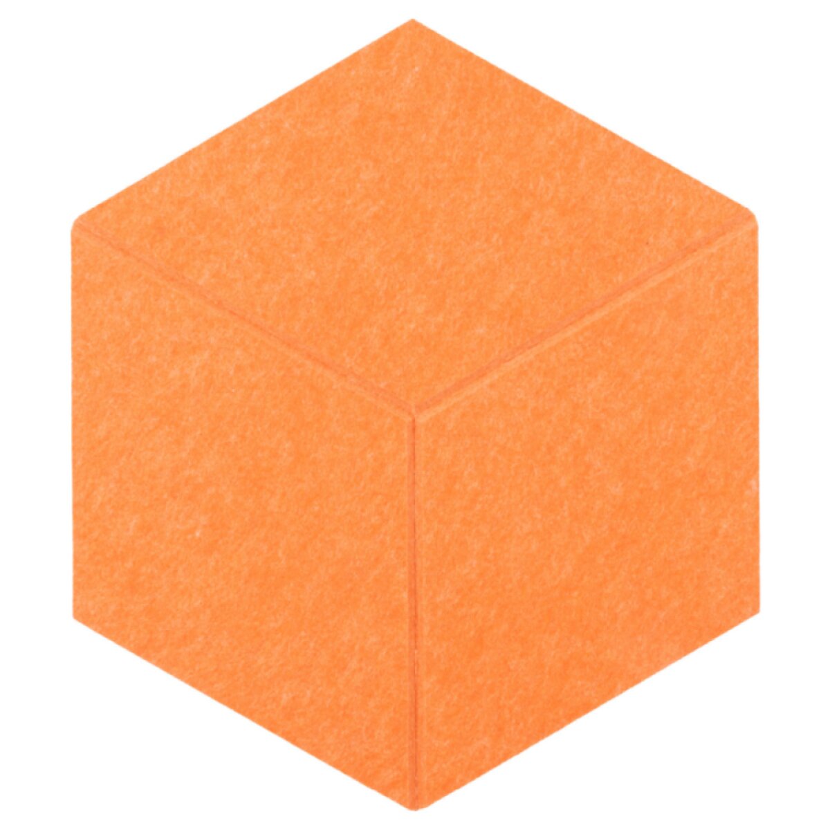 Dekorativní filcový nástěnný panel CROSS DESIGN pomerančová 40x46 cm hexagon - sada 2 ks