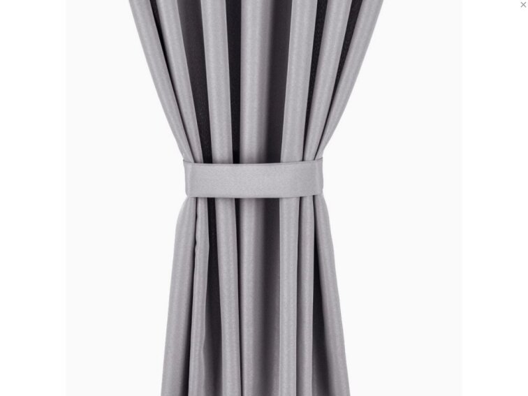 Venkovní zahradní závěs s poutky na suchý zip LISBOA šedá 05 různé rozměry Mybesthome