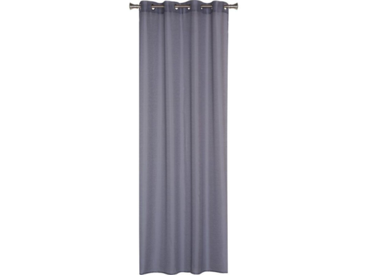Dekorační dlouhá záclona s kroužky SOFIA šedá 140x260 cm (cena za 1 kus) MyBestHome