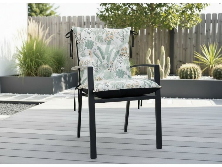 Zahradní prošívaný podsedák na židli s opěrkou OSCAR vzor 133 50x50x50 cm Mybesthome