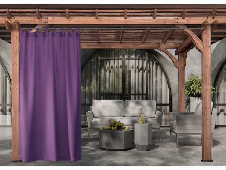 Venkovní zahradní závěs s poutky SANTIAGO color 29 fialová, různé rozměry MyBestHome