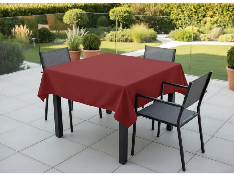 Venkovní čtvercový ubrus TERRA color 12 vínová, různé rozměry Mybesthome
