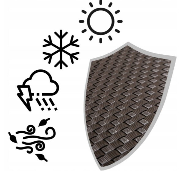 Balkonová ratanová zástěna s očky MALMO výška 90 cm, 100 cm, 110 cm - cena za 1 běžný metr tmavě hnědá MyBestHome