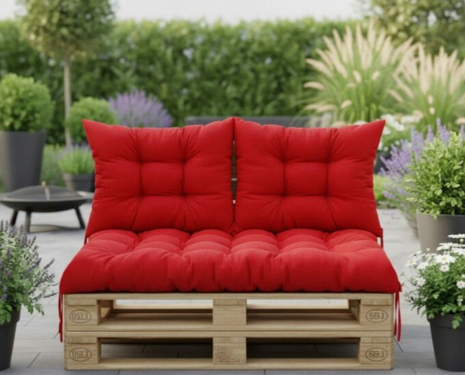 Paletová prošívaná opěrka ANGELO 60x40 cm color 11 červená MyBestHome