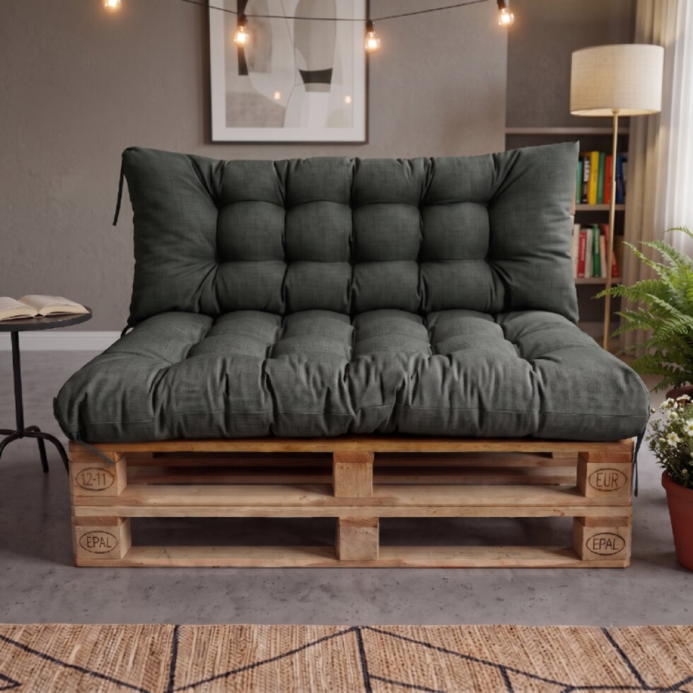 Interiérový polstr na palety LOFT – pro paletové sezení do obývacího pokoje color 02 antracit, Mybesthome