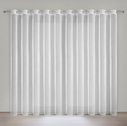 Dekorační dlouhá záclona s kroužky s leskem SHINE 400x250 cm bílá MyBestHome