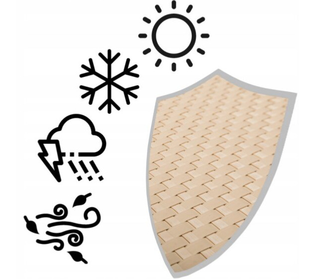 Balkonová ratanová zástěna MALMO výška 90 cm, 100 cm, 110 cm - cena za 1 běžný metr béžová MyBestHome