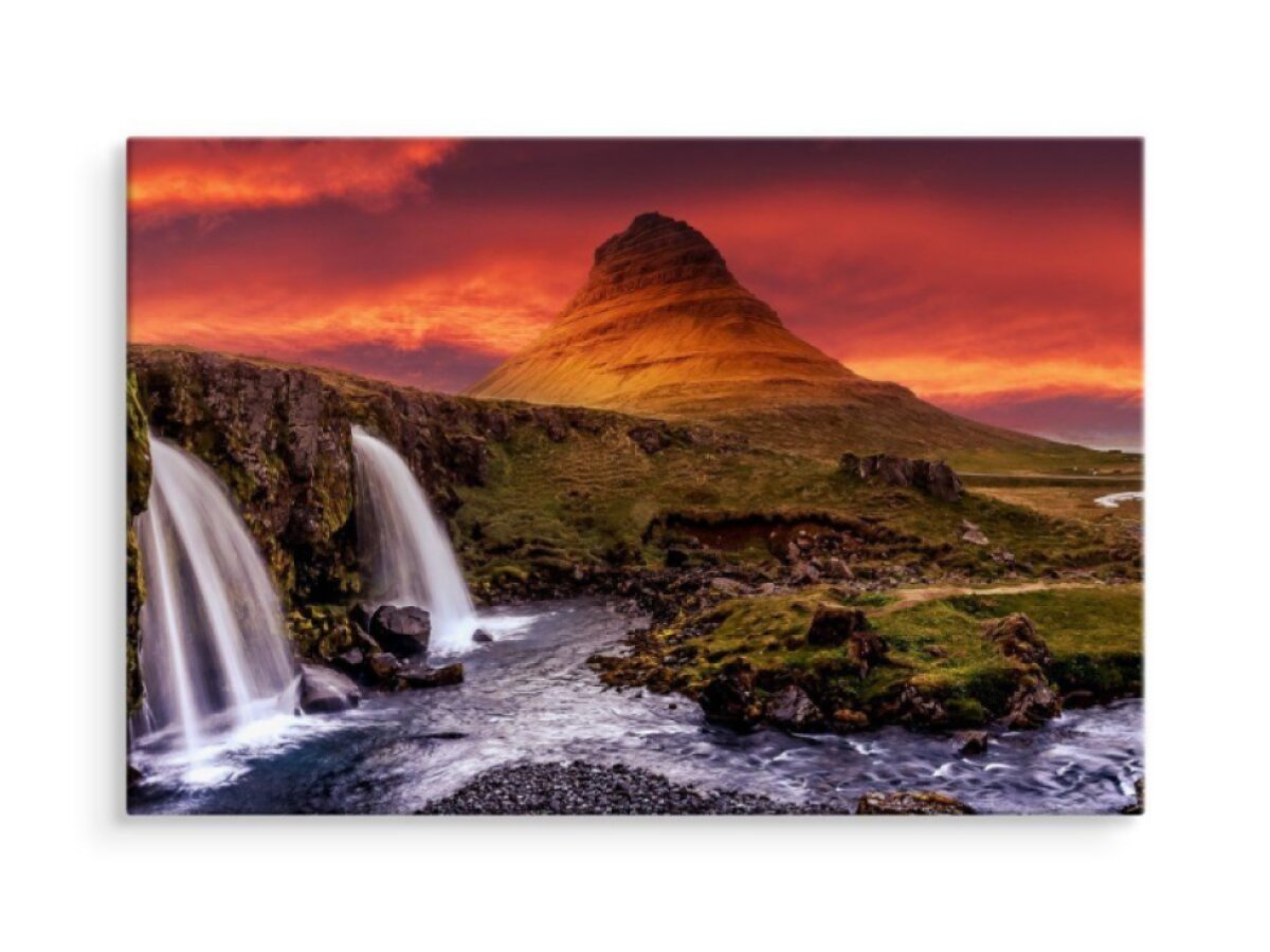 Plátno Vodopád Kirkjufellsfoss Na Islandu