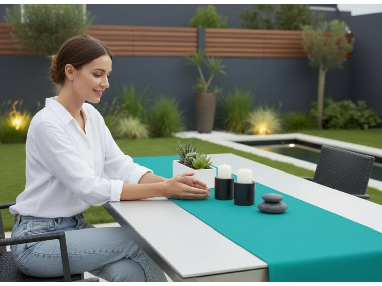 Venkovní běhoun - ubrus RUNNER color 51 tyrkysová, různé rozměry Mybesthome