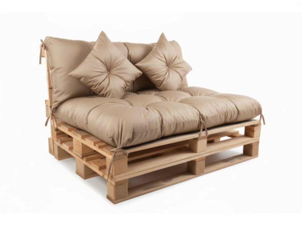Polstr CARLOS Béžový Set na Paletový Nábytek 120x80 cm