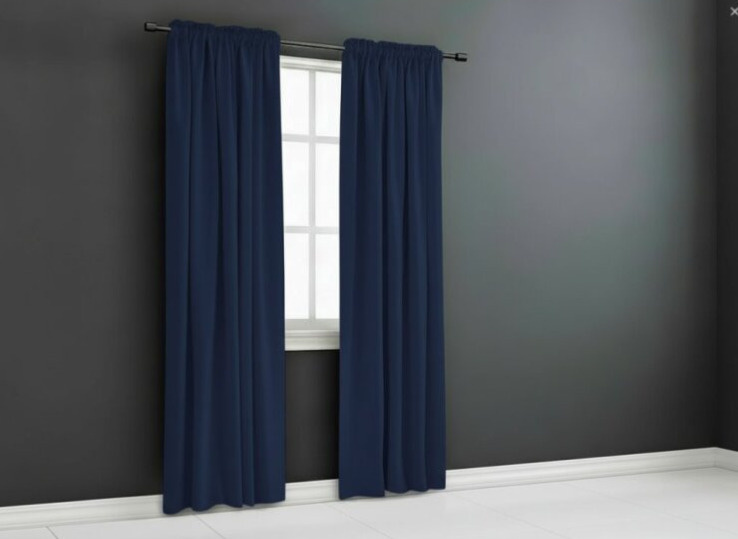 Zatemňovací závěs s řasící páskou "BLACKOUT" VIGO 135x250 cm, modrá, (cena za 1 kus) MyBestHome