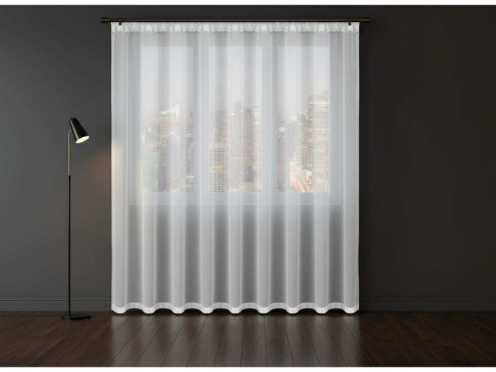 Dekorační dlouhá záclona s řasící páskou CHRISTELL L-81 bílá 400x250 cm MyBestHome