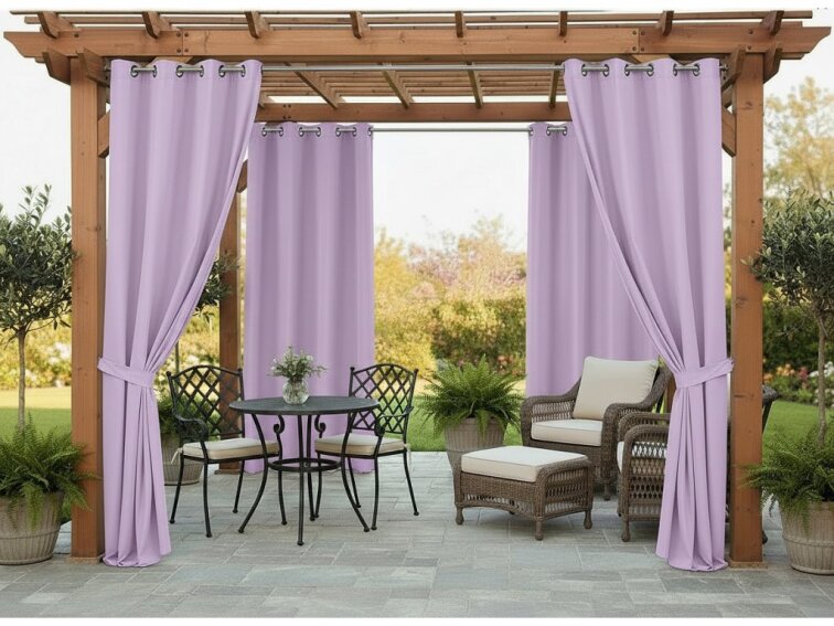 Venkovní zahradní závěs s kroužky MONTANA color 30 lila, různé rozměry MyBestHome