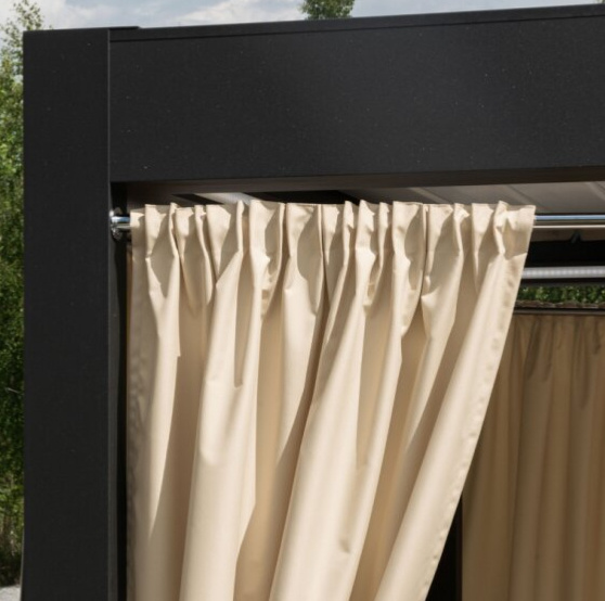 Venkovní zahradní závěs s kroužky GARDENIA TAPE krémová, šířka 140 cm výška různé rozměry Mybesthome