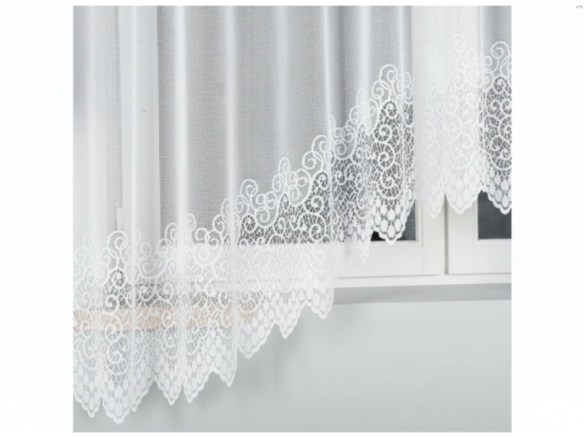 Dekorační oblouková dlouhá záclona na žabky VIOLETTA 180 bílá 300x180 cm MyBestHome