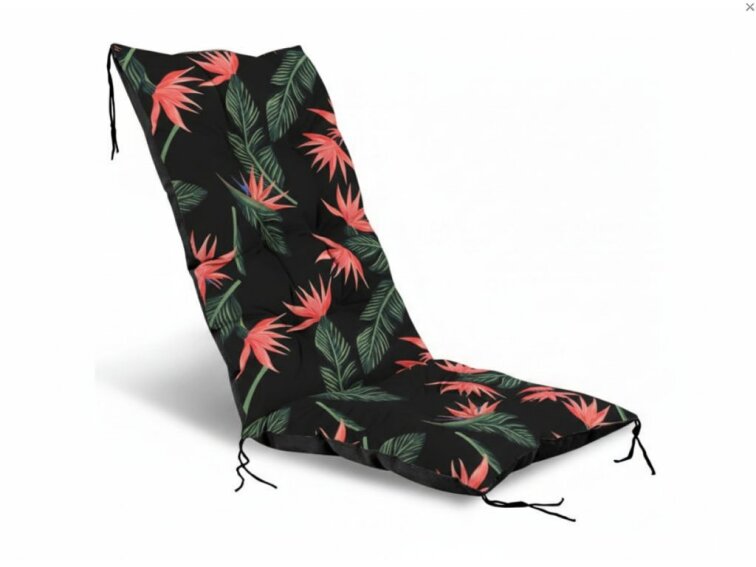 Zahradní prošívaný podsedák na židli s opěrkou 50x50x80 cm CALLUM vzor 114 Mybesthome