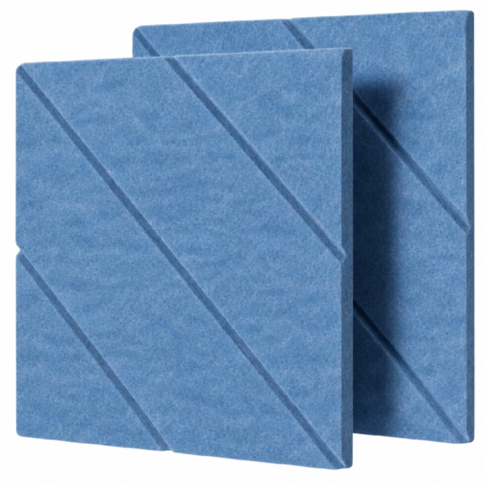 Dekorativní filcový nástěnný panel CROSS DESIGN modrá 40x40 cm čtverec - Cena za 2 kusy v balení