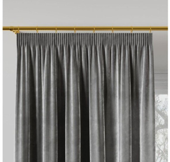 Dekorační krátký závěs s řasící páskou VALMI 140x160 cm color 006 tmavě šedá (cena za 1 kus) MyBestHome