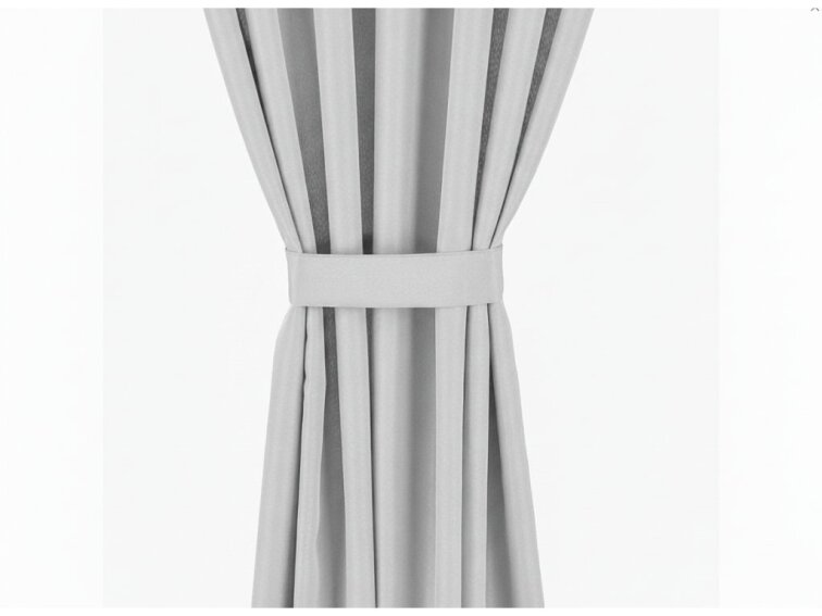 Venkovní zahradní závěs s poutky na suchý zip LISBOA světle šedá 01 různé rozměry Mybesthome