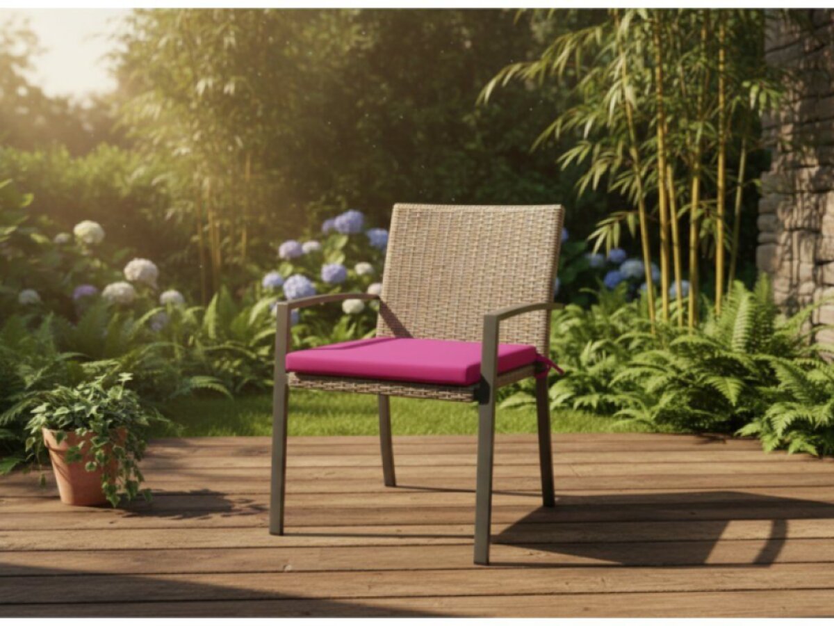 Zahradní podsedák na židli GARDEN color 36 růžová 40x40x4 cm Mybesthome