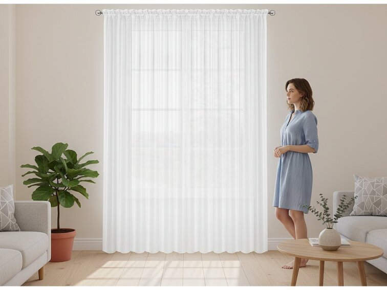 Dekorační voálová záclona s řasící páskou JULIA bílá 500x250 cm MyBestHome