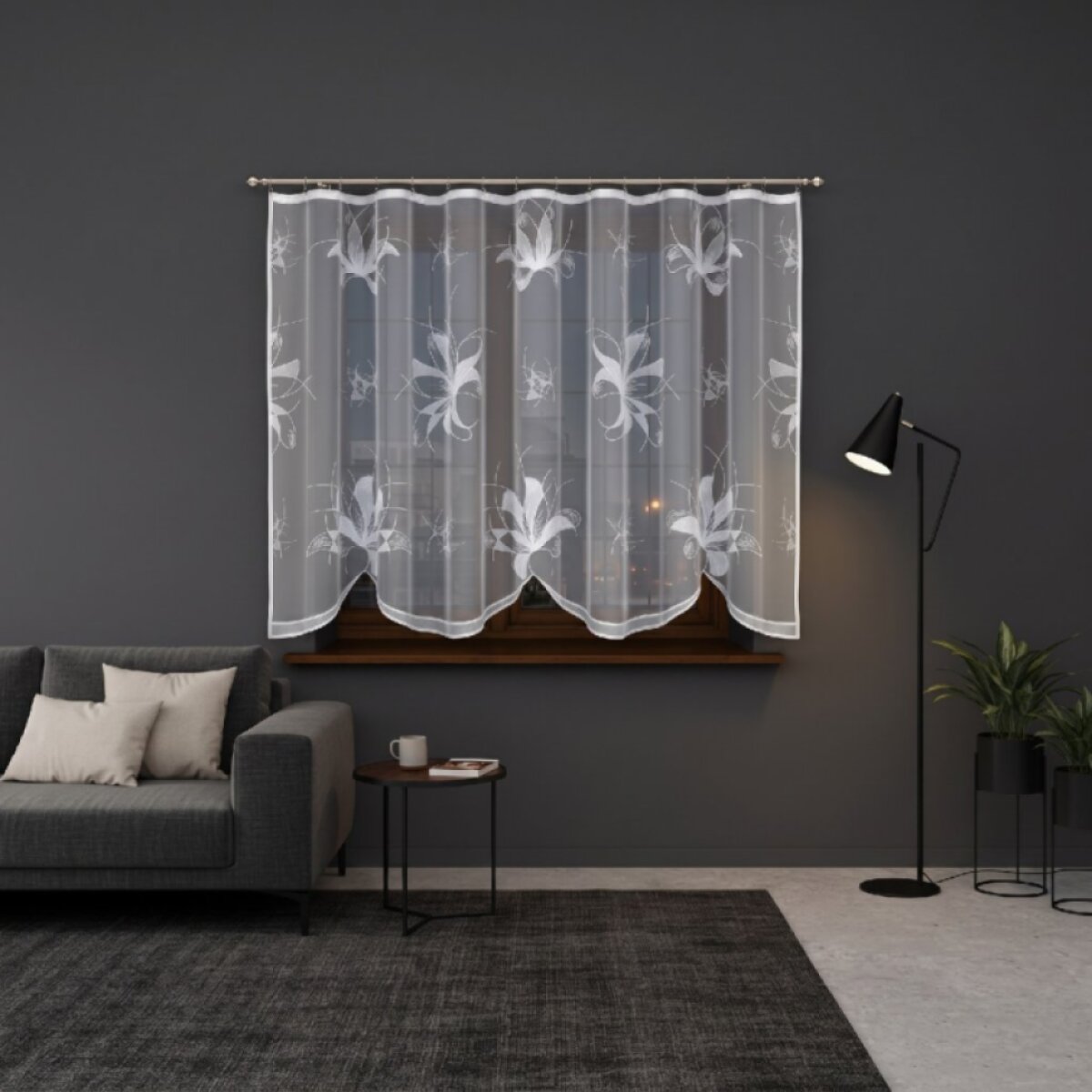 Dekorační žakárová záclona s řasící páskou PAULINA 160 bílá 300x160 cm MyBestHome