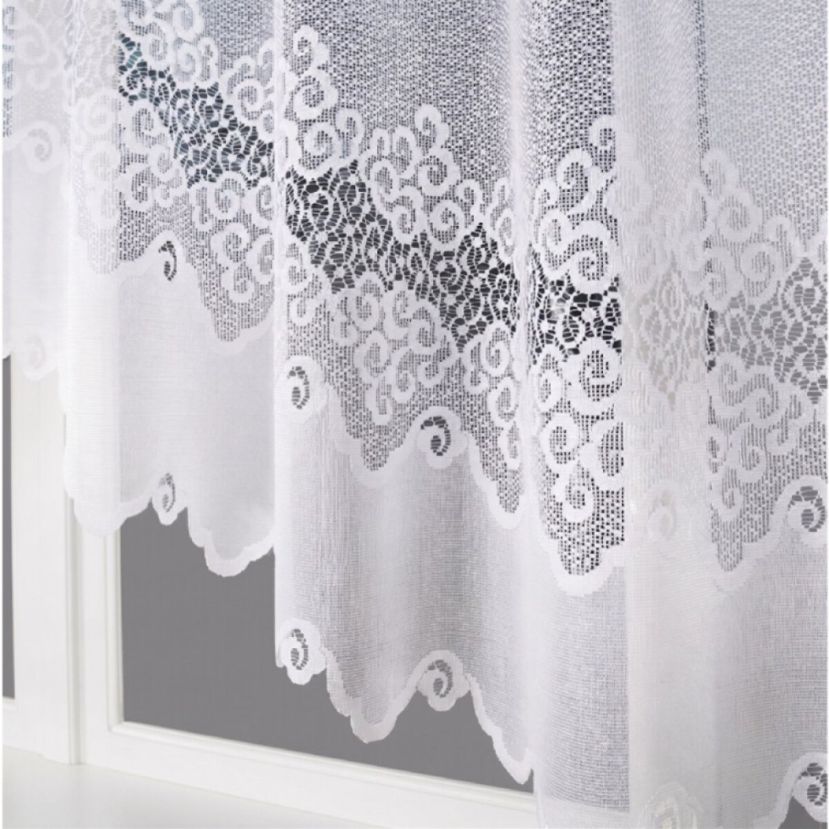Dekorační oblouková krátká záclona na žabky MODESTA 120 bílá 250x120 cm MyBestHome