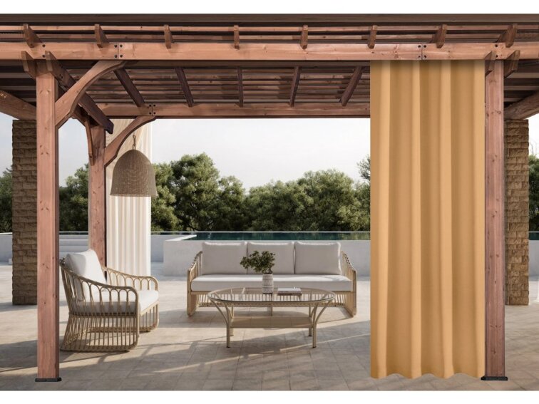 Venkovní zahradní závěs s tunýlkem JAMAICA color 37 latté, různé rozměry MyBestHome