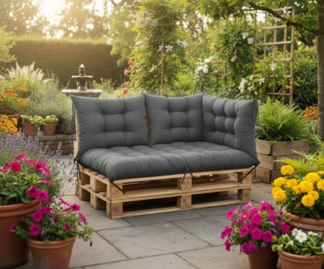 Paletová boční opěrka STEFANO 80x40 cm color 23 šedá MyBestHome