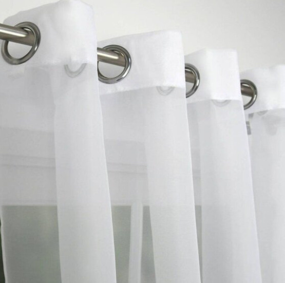 Dekorační krátká záclona s kroužky EDEN bílá 145x160 cm MyBestHome 1+1 zdarma