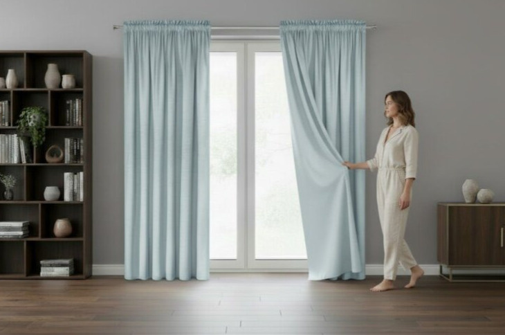 Dekorační VELVET závěs s řasící páskou ESTER 140x270 cm mořská zelená (cena za 1 kus) MyBestHome